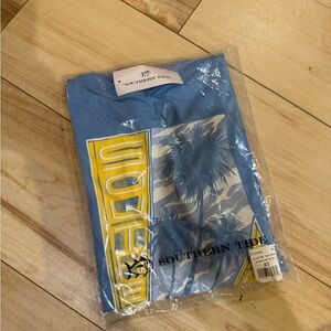 Southern Tide Blue and Yellow Graphic T-Shirt